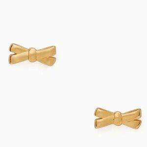 Kate Spade Double Bow Earrings in Gold NWT